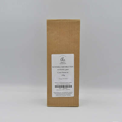 Sie sehen eine Packung Kornblumenblüten mit Kelch ganz, Produktbild: 01 Kornblumenblüten mit Kelch ganz, A-Nr.: 4791783 - 01