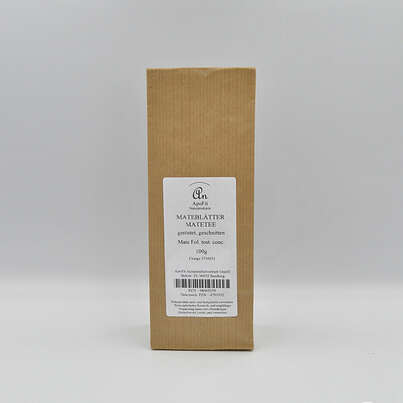Sie sehen eine Packung Mateblätter geröstet Matetee, Produktbild: 01 Mateblätter geröstet Matetee, A-Nr.: 4791932 - 01