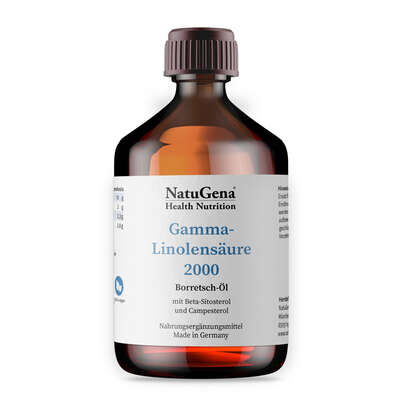 Sie sehen eine Packung NatuGena Gamma-Linolensäure 2000 Öl flüssig, Produktbild: 01 NatuGena Gamma-Linolensäure 2000 Öl flüssig, A-Nr.: 5815155 - 01