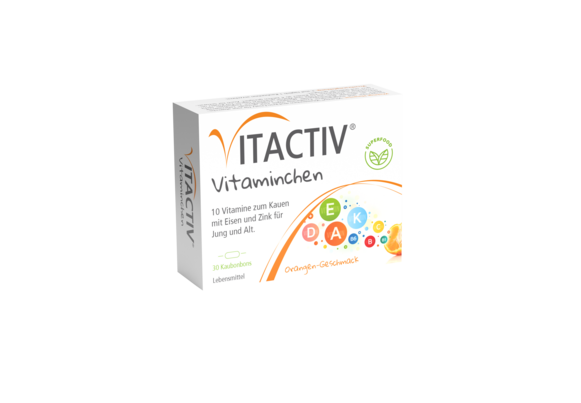 Sie sehen eine Packung VITACTIV® Vitaminchen Orange, Produktbild: 01 VITACTIV® Vitaminchen Orange, A-Nr.: 5683400 - 01