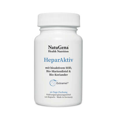 Sie sehen eine Packung NatuGena HeparAktiv, Produktbild: 01 NatuGena HeparAktiv, A-Nr.: 5740658 - 01