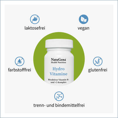 Sie sehen eine Packung NatuGena HydroVitamine Kapseln, Produktbild: 04 NatuGena HydroVitamine Kapseln, A-Nr.: 5178240 - 04