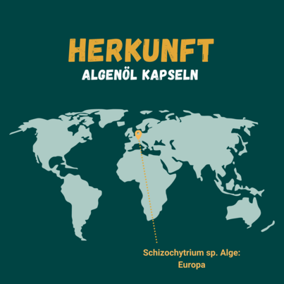 Sie sehen eine Packung Omega-3 Algenöl DHA+EPA 60 Kapseln, Produktbild: 03 Omega-3 Algenöl DHA+EPA 60 Kapseln, A-Nr.: 5186245 - 03