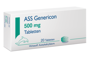 ASS Genericon® lindert Schmerzen und Fieber, A-Nr.: 1078530 - 01
