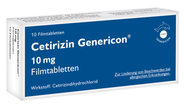 Cetirizin Genericon® lindert Allergiesymptome, A-Nr.: 2444215 - 01
