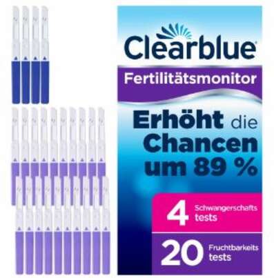Sie sehen eine Packung Clearblue Fertilitätsmonitor Advanced Teststäbchen 24 stk., Produktbild: 01 Clearblue Fertilitätsmonitor Advanced Teststäbchen 24 stk., A-Nr.: 4190210 - 01
