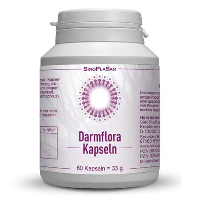 Sie sehen eine Packung Darmflora 60 Kapseln, Produktbild: 01 Darmflora 60 Kapseln, A-Nr.: 3268944 - 01
