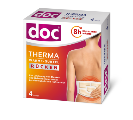 Sie sehen eine Packung DOC THERMA RUECKEN (PG: 4 ST), Produktbild: 01 DOC THERMA RUECKEN (PG: 4 ST), A-Nr.: 5748111 - 01