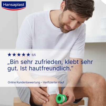 Sie sehen eine Packung Hansaplast Fixierpflaster Sensitive 5m x 2,5cm, Produktbild: 04 Hansaplast Fixierpflaster Sensitive 5m x 2,5cm, A-Nr.: 3287456 - 04