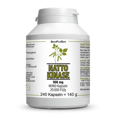 Sie sehen eine Packung Nattokinase MONO 240 Kapseln, Produktbild: 01 Nattokinase MONO 240 Kapseln, A-Nr.: 5780907 - 01