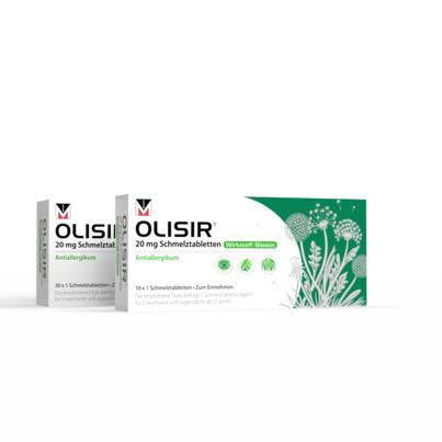 Sie sehen eine Packung Dank Olisir® - Allergien gut im Griff - rezeptfrei!, Produktbild: 01 Dank Olisir® - Allergien gut im Griff - rezeptfrei!, A-Nr.: 5523122 - 01