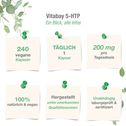 Vitabay 5-HTP 200 mg Kapseln, A-Nr.: 5878256 - 02