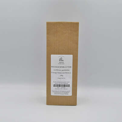 Sie sehen eine Packung Weißdornblätter mit Blüten geschnitten, Produktbild: 01 Weißdornblätter mit Blüten geschnitten, A-Nr.: 4834587 - 01