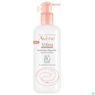 Sie sehen eine Packung Avène Trixera Nutrition Reichhaltige Pflegemilch 400ml, Produktbild: 01 Avène Trixera Nutrition Reichhaltige Pflegemilch 400ml, A-Nr.: 4556912 - 01