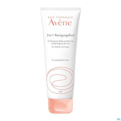 Sie sehen eine Packung Avene Basispflege Reinigungsfluid 3in1 200ml, Produktbild: 02 Avene Basispflege Reinigungsfluid 3in1 200ml, A-Nr.: 4727070 - 02