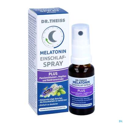 Sie sehen eine Packung Melatonin Einschlaf-spray/plus Dr.theiss 20ml, Produktbild: 04 Melatonin Einschlaf-spray/plus Dr.theiss 20ml, A-Nr.: 5657561 - 04