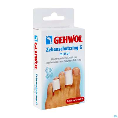 Sie sehen eine Packung Zehen Schutzring Gehwol Textilfrei G Mittel Nr 64 2st, Produktbild: 03 Zehen Schutzring Gehwol Textilfrei G Mittel Nr 64 2st, A-Nr.: 2711923 - 03