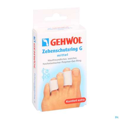 Sie sehen eine Packung Zehen Schutzring Gehwol Textilfrei G Mittel Nr 64 2st, Produktbild: 04 Zehen Schutzring Gehwol Textilfrei G Mittel Nr 64 2st, A-Nr.: 2711923 - 04