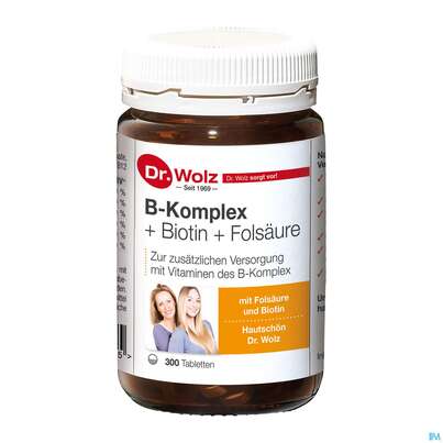 Sie sehen eine Packung B-komplex Hefetabl Dr.wolz Nr 60627 300st, Produktbild: 01 B-komplex Hefetabl Dr.wolz Nr 60627 300st, A-Nr.: 3080726 - 01