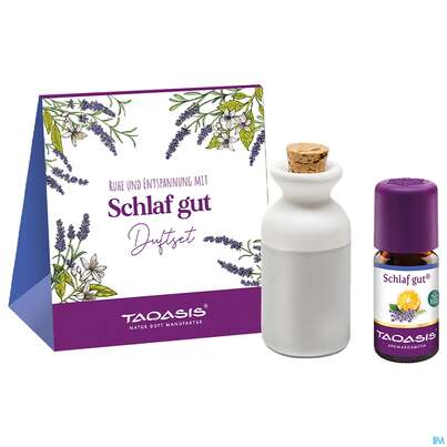 Sie sehen eine Packung Taoasis Schlaf Gut Duftset Mit 5ml Schlaf Gut Und Tonkrug, Produktbild: 07 Taoasis Schlaf Gut Duftset Mit 5ml Schlaf Gut Und Tonkrug, A-Nr.: 3165724 - 07
