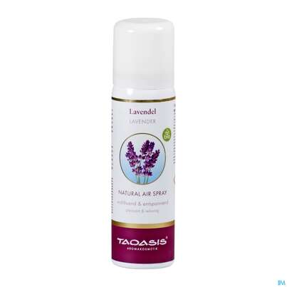 Sie sehen eine Packung Taoasis Raumspray Lavendel 50ml, Produktbild: 01 Taoasis Raumspray Lavendel 50ml, A-Nr.: 3164392 - 01