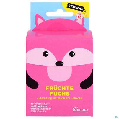 Sie sehen eine Packung Sidroga Tee Teexpress Sofort Löslich Fruechte Fuchs Sache 15st, Produktbild: 01 Sidroga Tee Teexpress Sofort Löslich Fruechte Fuchs Sache 15st, A-Nr.: 3390504 - 01
