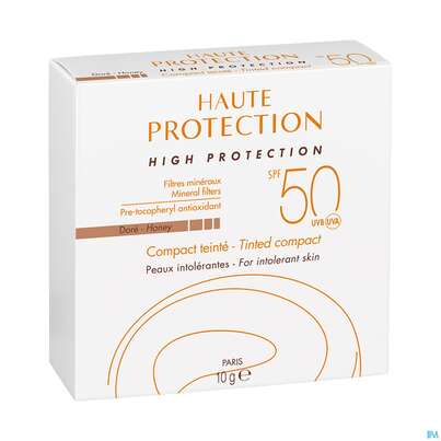 Sie sehen eine Packung Avène Kompaktsonnencreme Gold Spf 50+ 10g, Produktbild: 04 Avène Kompaktsonnencreme Gold Spf 50+ 10g, A-Nr.: 3290599 - 04