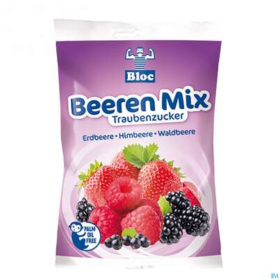 Sie sehen eine Packung Bloc Traubenzucker Beutel Beeren Mix 75g, Produktbild: 02 Bloc Traubenzucker Beutel Beeren Mix 75g, A-Nr.: 3450726 - 02