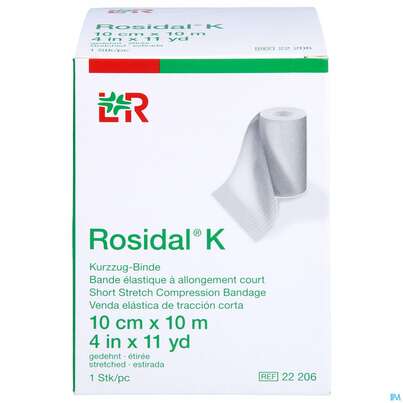 Sie sehen eine Packung Elastische Binden Rosidal Hautfarben Kraeftig 10mx 10cm 1st, Produktbild: 01 Elastische Binden Rosidal Hautfarben Kraeftig 10mx 10cm 1st, A-Nr.: 2631259 - 01