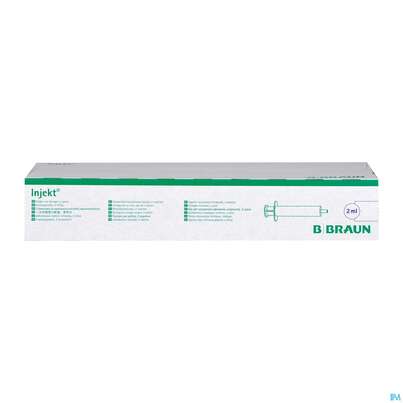 Sie sehen eine Packung Injektionsspritzen U.zubeh. Einmalspritzen Braun Injekt 2ml -bra 100st, Produktbild: 03 Injektionsspritzen U.zubeh. Einmalspritzen Braun Injekt 2ml -bra 100st, A-Nr.: 2692551 - 03