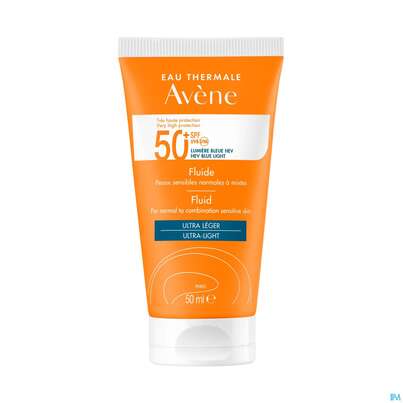 Sie sehen eine Packung Avène Sonnenfluid Spf 50+ 50ml, Produktbild: 13 Avène Sonnenfluid Spf 50+ 50ml, A-Nr.: 5598976 - 13
