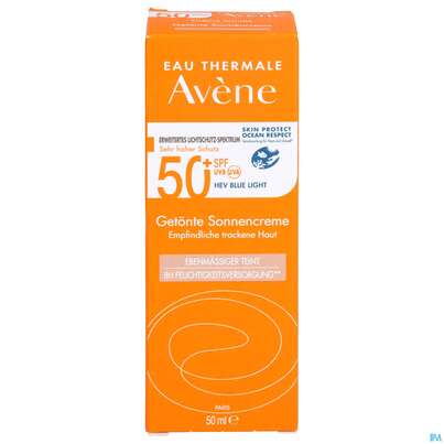Sie sehen eine Packung Avène Getönte Sonnencreme Spf 50+ 50ml, Produktbild: 03 Avène Getönte Sonnencreme Spf 50+ 50ml, A-Nr.: 5598953 - 03