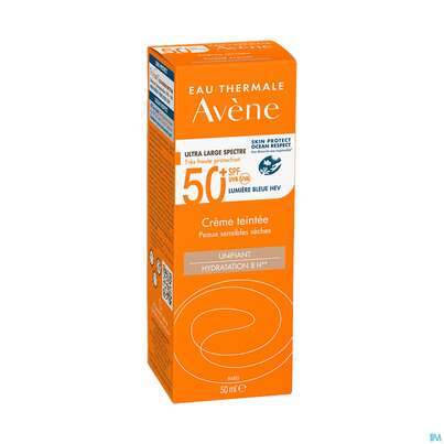 Sie sehen eine Packung Avène Getönte Sonnencreme Spf 50+ 50ml, Produktbild: 04 Avène Getönte Sonnencreme Spf 50+ 50ml, A-Nr.: 5598953 - 04