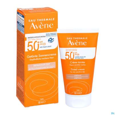 Sie sehen eine Packung Avène Getönte Sonnencreme Spf 50+ 50ml, Produktbild: 09 Avène Getönte Sonnencreme Spf 50+ 50ml, A-Nr.: 5598953 - 09