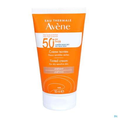 Sie sehen eine Packung Avène Getönte Sonnencreme Spf 50+ 50ml, Produktbild: 10 Avène Getönte Sonnencreme Spf 50+ 50ml, A-Nr.: 5598953 - 10
