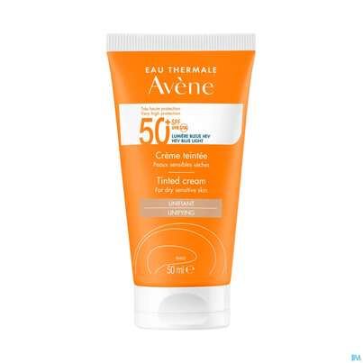 Sie sehen eine Packung Avène Getönte Sonnencreme Spf 50+ 50ml, Produktbild: 11 Avène Getönte Sonnencreme Spf 50+ 50ml, A-Nr.: 5598953 - 11