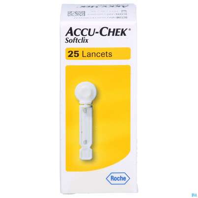 Sie sehen eine Packung Diagnostika U.zubehoer Accu-chek -sandipharma Softclix Lanzetten 25st, Produktbild: 01 Diagnostika U.zubehoer Accu-chek -sandipharma Softclix Lanzetten 25st, A-Nr.: 2661993 - 01
