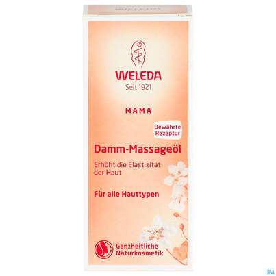 Sie sehen eine Packung Weleda Damm-massageoel 50ml, Produktbild: 01 Weleda Damm-massageoel 50ml, A-Nr.: 2572870 - 01