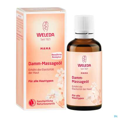 Sie sehen eine Packung Weleda Damm-massageoel 50ml, Produktbild: 05 Weleda Damm-massageoel 50ml, A-Nr.: 2572870 - 05