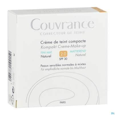 Sie sehen eine Packung Avène Couvrance Kompakt Creme-make-up Mattierend Naturel 10g, Produktbild: 05 Avène Couvrance Kompakt Creme-make-up Mattierend Naturel 10g, A-Nr.: 2594943 - 05