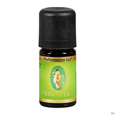 Sie sehen eine Packung Aetherische Oele Primavera Pfefferminze Bio 5ml, Produktbild: 02 Aetherische Oele Primavera Pfefferminze Bio 5ml, A-Nr.: 2583773 - 02
