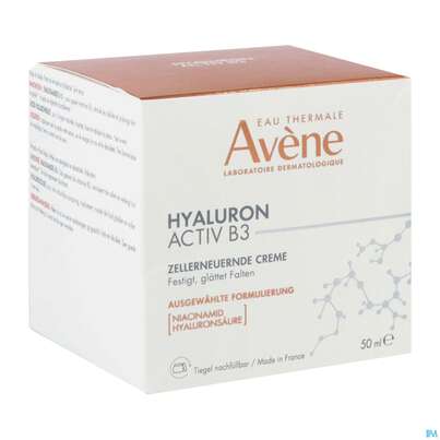 Sie sehen eine Packung Avene Hyaluron Activ B3 Tagescreme 50ml, Produktbild: 02 Avene Hyaluron Activ B3 Tagescreme 50ml, A-Nr.: 5450297 - 02