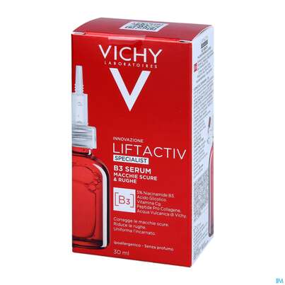 Sie sehen eine Packung Vichy Liftactiv Serum B3 30ml, Produktbild: 04 Vichy Liftactiv Serum B3 30ml, A-Nr.: 5427140 - 04
