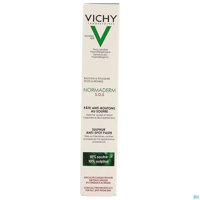 Sie sehen eine Packung Vichy Normaderm/phytosolution Anti-pickel Sulfur Paste 20ml, Produktbild: 01 Vichy Normaderm/phytosolution Anti-pickel Sulfur Paste 20ml, A-Nr.: 5304845 - 01