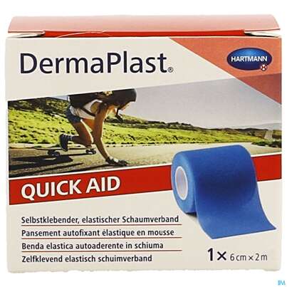 Sie sehen eine Packung Dermaplast Quickaid 2mx 6cm Blau 1st, Produktbild: 01 Dermaplast Quickaid 2mx 6cm Blau 1st, A-Nr.: 4938950 - 01