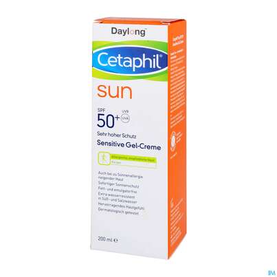 Sonnenprodukte Cetaphil Sun Daylong Sensitive/gel/creme Koerper Spf50+ 200ml, A-Nr.: 5129715 - 02