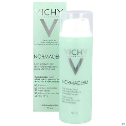 Sie sehen eine Packung Vichy Normaderm 24h Feuchtigkeitspflege 50ml, Produktbild: 04 Vichy Normaderm 24h Feuchtigkeitspflege 50ml, A-Nr.: 4357472 - 04