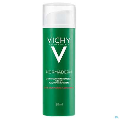 Sie sehen eine Packung Vichy Normaderm 24h Feuchtigkeitspflege 50ml, Produktbild: 05 Vichy Normaderm 24h Feuchtigkeitspflege 50ml, A-Nr.: 4357472 - 05