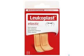 Sie sehen eine Packung Wundpflaster Leukoplast/elastic Strips 2 Groessen 73219 20st, Produktbild: 01 Wundpflaster Leukoplast/elastic Strips 2 Groessen 73219 20st, A-Nr.: 4368642 - 01