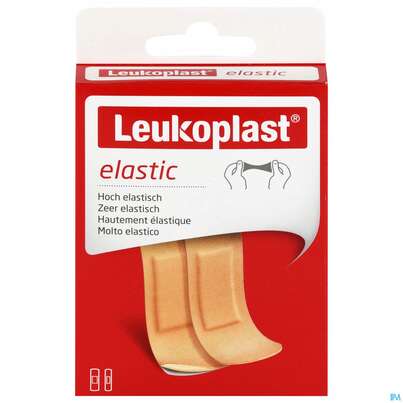 Sie sehen eine Packung Wundpflaster Leukoplast/elastic Strips 2 Groessen 73219 20st, Produktbild: 01 Wundpflaster Leukoplast/elastic Strips 2 Groessen 73219 20st, A-Nr.: 4368642 - 01